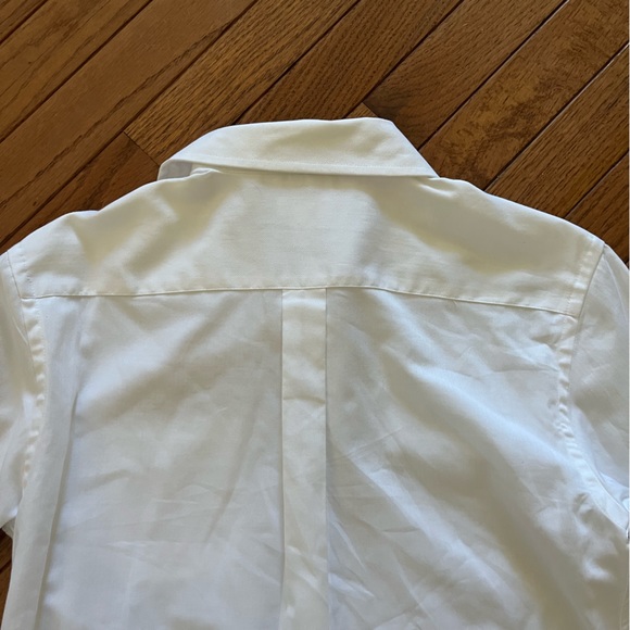 Cat & Jack Boys’ White Long Sleeve Collared Button Down - Picture 9 of 12